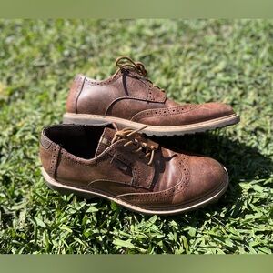 Kenneth Cole Reaction Brown Oxford Dressy Shoes Size 6